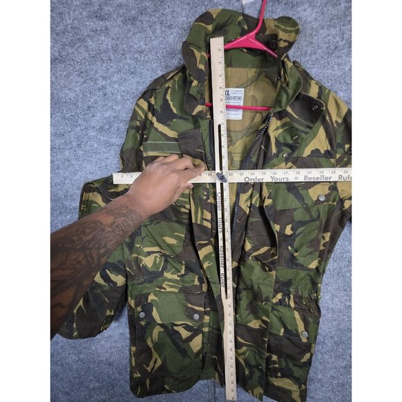 Dutch Army Jacket Mens Small Woodland DPM Field Parka Flag Patch KL 6080/8590 - Picture 5 of 10